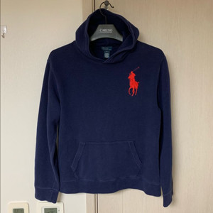 폴로 빅포니 후드티 네이비