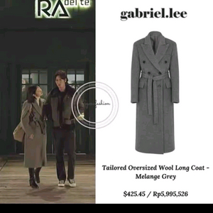 (김고은 착용)가브리엘리 GABRIEL LEE 메리노울 여성 롱코트 롱자켓 정장