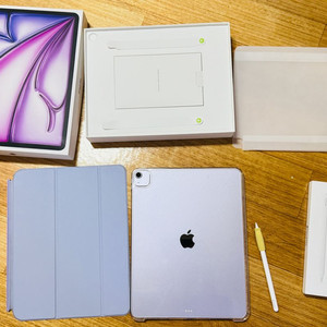 아이패드 에어 7세대 13인치 M3칩 퍼플 wifi 모델 128+애플펜슬 프로+구조독 매직키보드