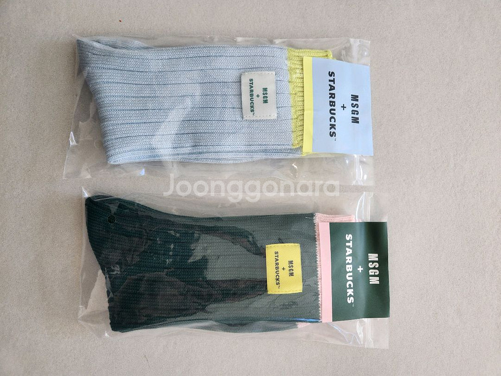 MSGM x 스타벅스 양말 (그린, 블루)--3