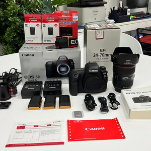 EOS 5D Mark IV+EF24-70mm f2.8L II USM 렌즈 세트+포토클램 Pro34NS 볼헤드