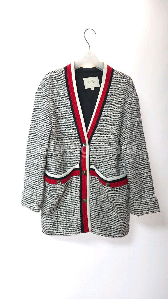 마쥬 루즈핏 글리터 트위드 자켓 가디건 38 사이즈--2