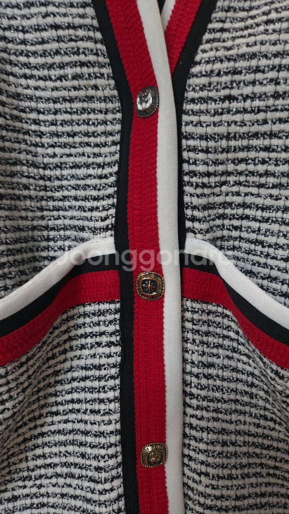 마쥬 루즈핏 글리터 트위드 자켓 가디건 38 사이즈--3