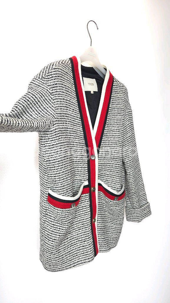 마쥬 루즈핏 글리터 트위드 자켓 가디건 38 사이즈--4