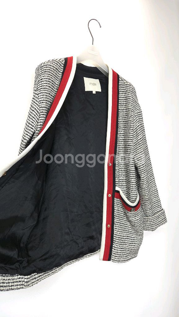 마쥬 루즈핏 글리터 트위드 자켓 가디건 38 사이즈--7