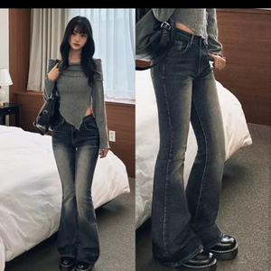 에이블리 골반뽕 부츠컷 청바지 이미지