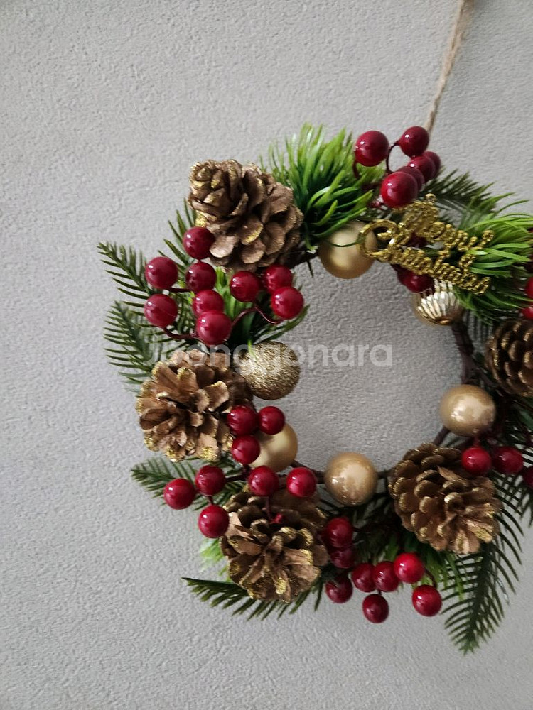 새상품)크리스마스 조화리스 캔들링--3