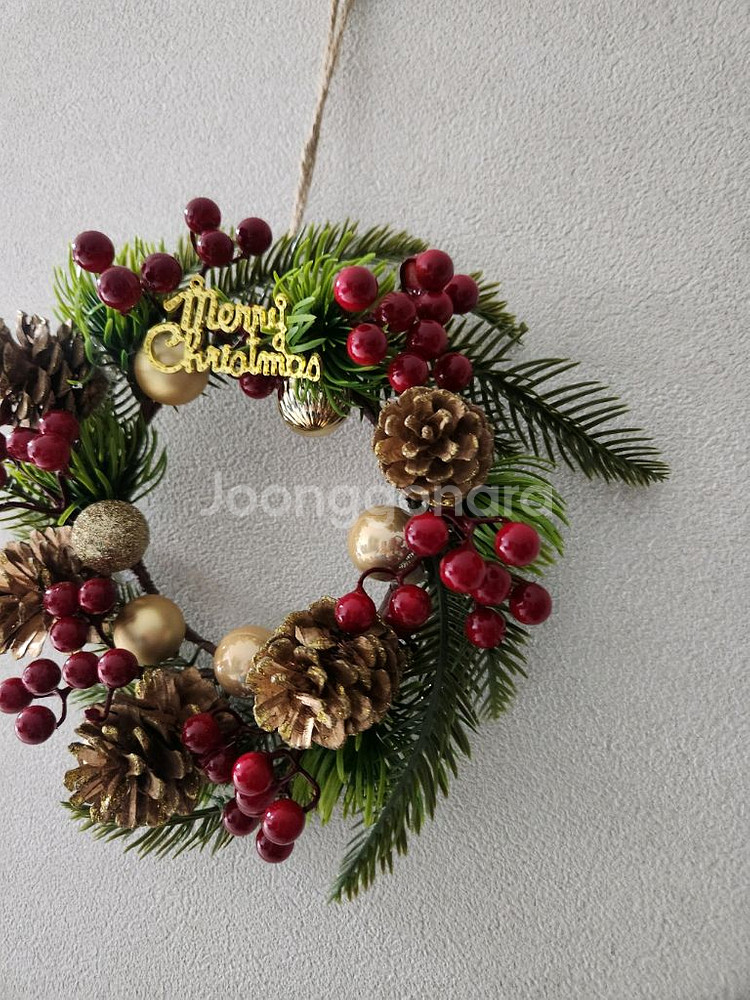 새상품)크리스마스 조화리스 캔들링--4