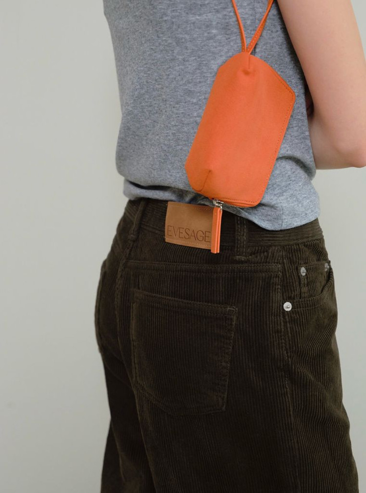 이브세이지 코듀로이 와이드 팬츠 카키브라운 스몰 새상품--5