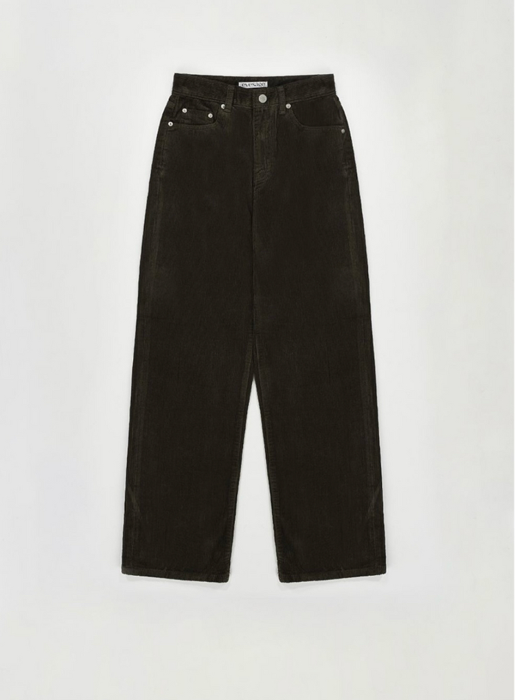 이브세이지 코듀로이 와이드 팬츠 카키브라운 스몰 새상품--6
