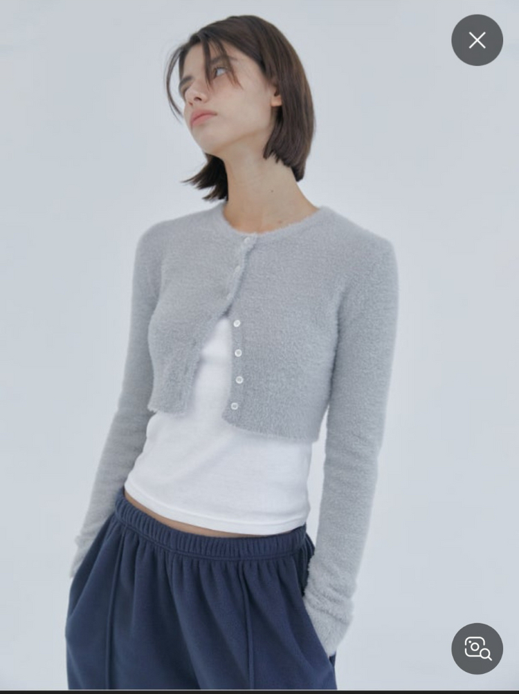 헤더먼트 크롭 가디건--0