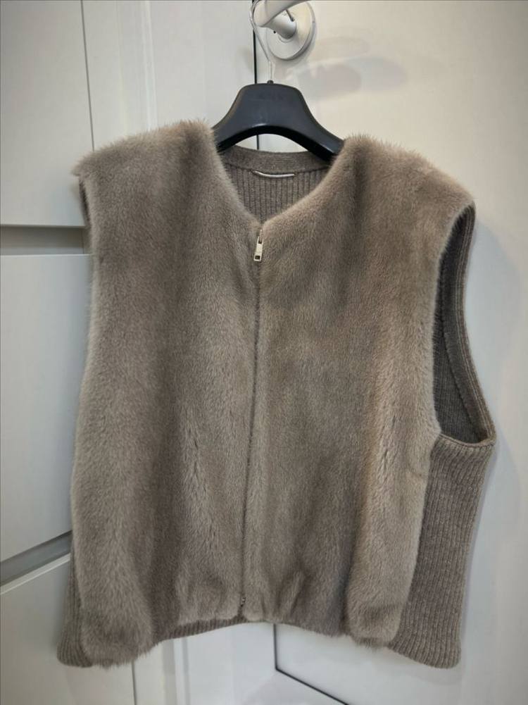 한섬 시스템 밍크 퍼 베스트 SY2F9FVT491W--1