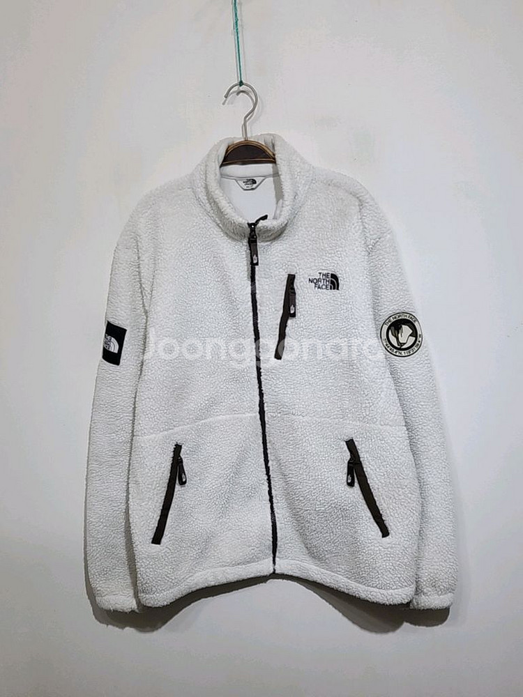 노스페이스 플리스 점퍼 화이트 뽀글이 빅사이즈 후리스 자켓--0