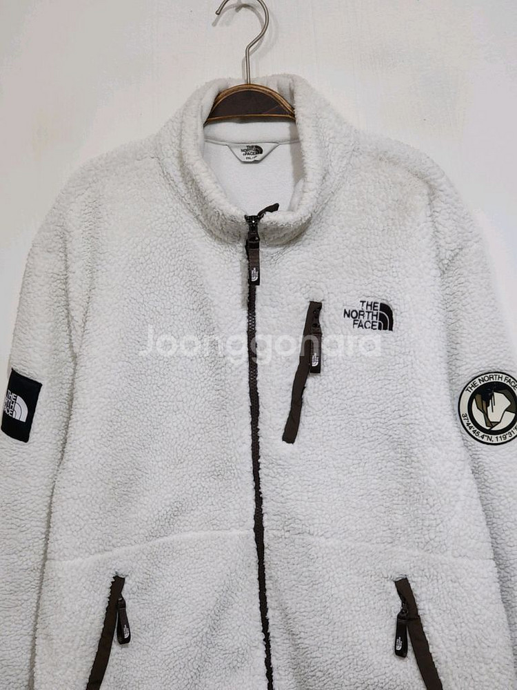 노스페이스 플리스 점퍼 화이트 뽀글이 빅사이즈 후리스 자켓--1