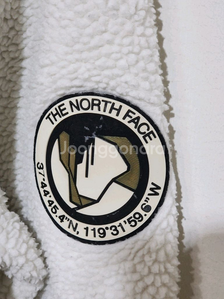 노스페이스 플리스 점퍼 화이트 뽀글이 빅사이즈 후리스 자켓--4