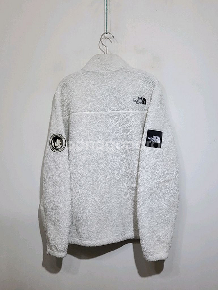 노스페이스 플리스 점퍼 화이트 뽀글이 빅사이즈 후리스 자켓--7