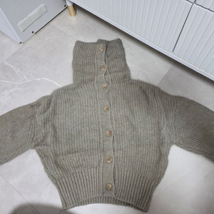 베이지브라운 가디건 니트