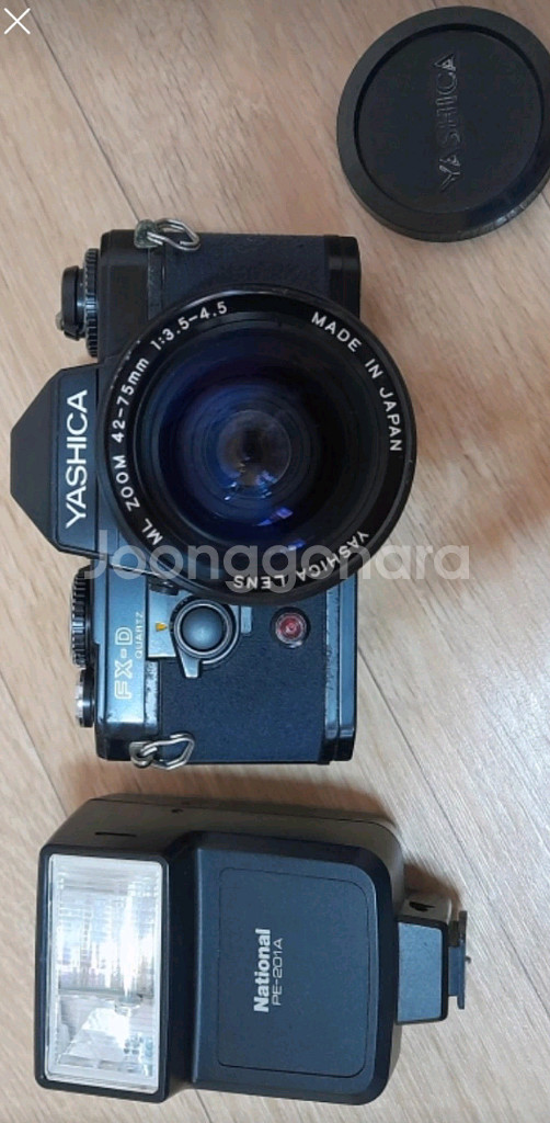 레트로 야시카 수동필름카메라 후레쉬세트, 롯데전축--0