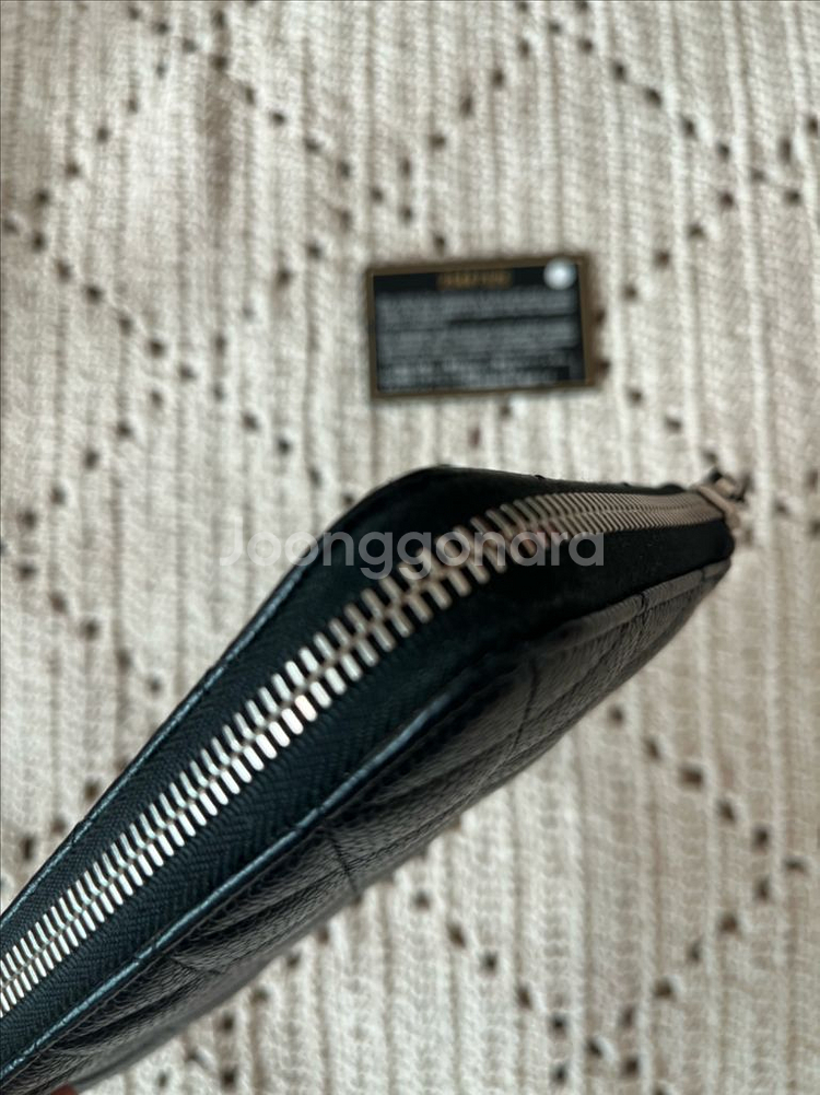 샤넬 캐비어 지퍼 장지갑--5