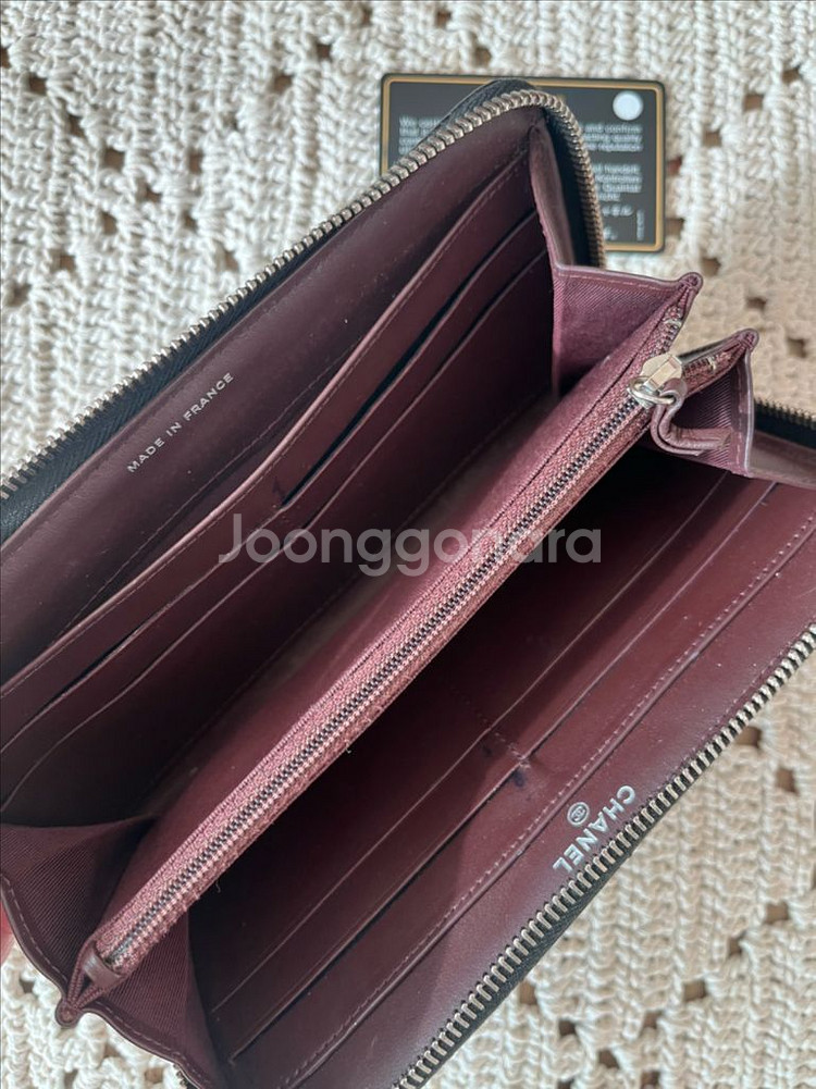 샤넬 캐비어 지퍼 장지갑--8