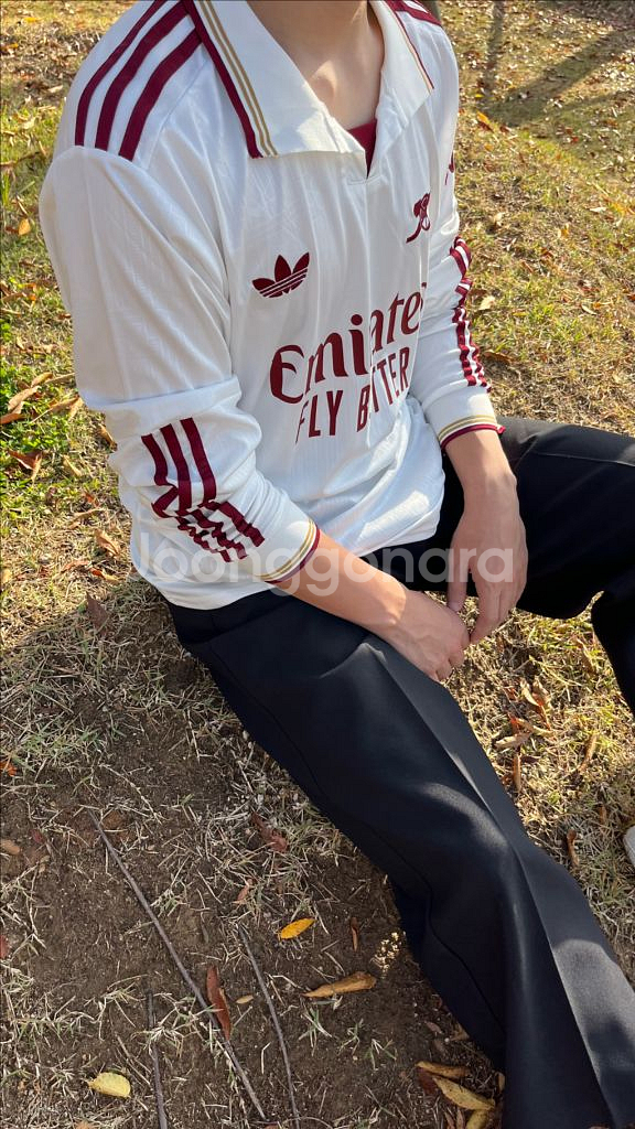 아스날 24/25 어웨이 유니폼 레플리카 새상품 아디다스 롱슬리브--3