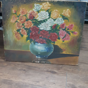 유화 예사롭지 않은 꽃그림