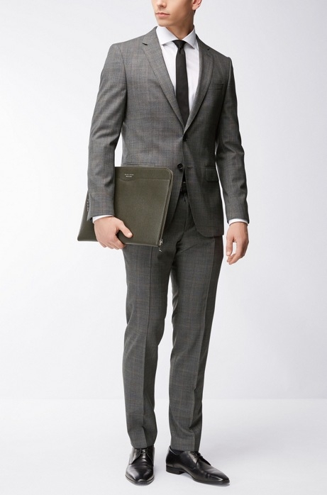 루나에비뉴7 휴고보스 블랙 라벨 글렌 플래드 수트 정장--9