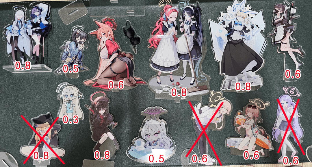 블루아카이브 아크릴스탠드 개봉(씰제거) 판매 이미지