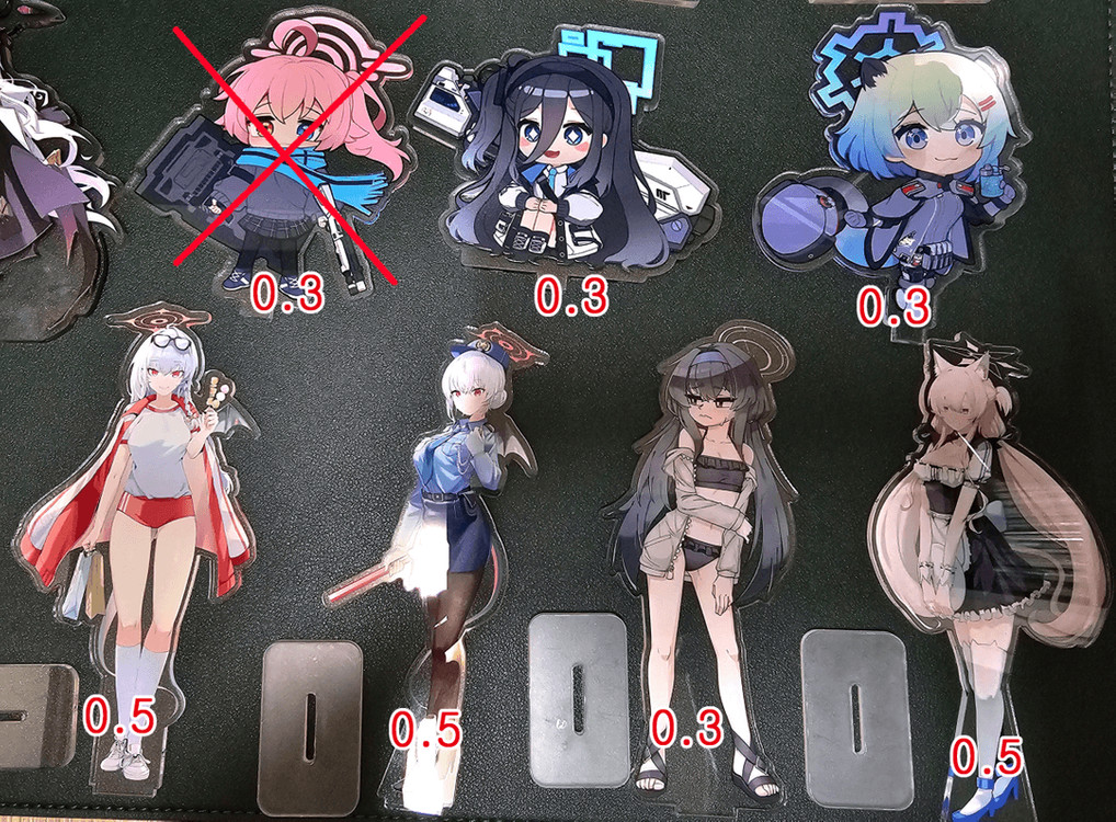 블루아카이브 아크릴스탠드 개봉(씰제거) 판매 이미지