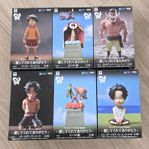 원피스피규어 크라이하트 흰수염, 에이스 무덤 세트 6종 미개봉