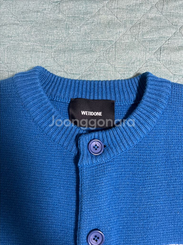 Welldone 웰던 니트 가디건 블루 M size--2
