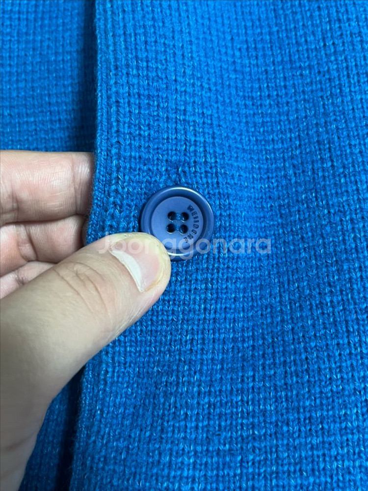 Welldone 웰던 니트 가디건 블루 M size--3