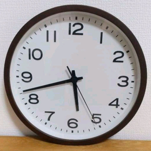 무인양품 벽시계 ( MJ-ACLB2 ) 너도밤나무 다크