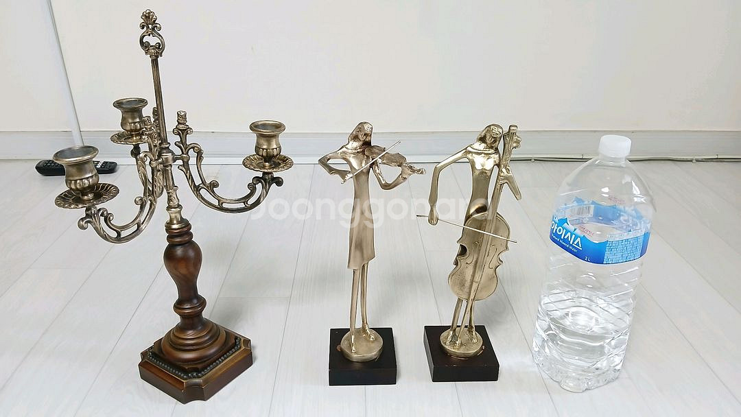황동촛대 악기조각상--0