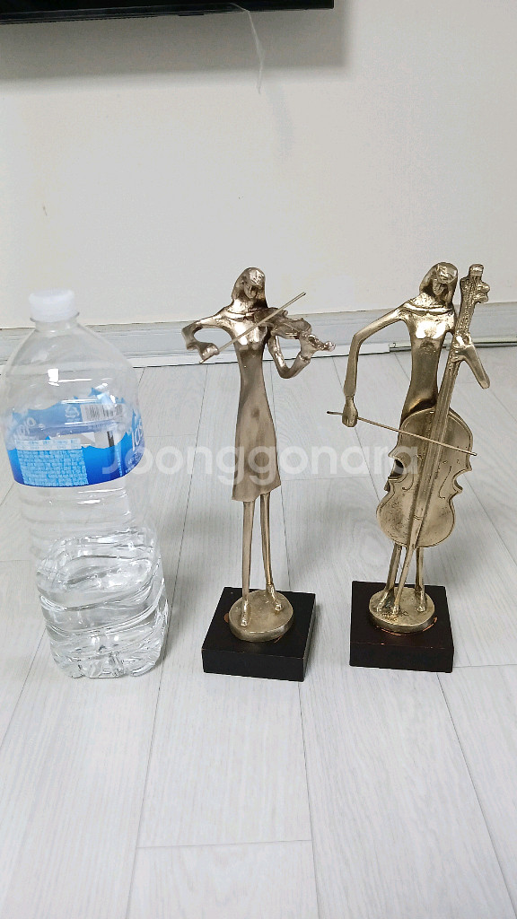 황동촛대 악기조각상--1