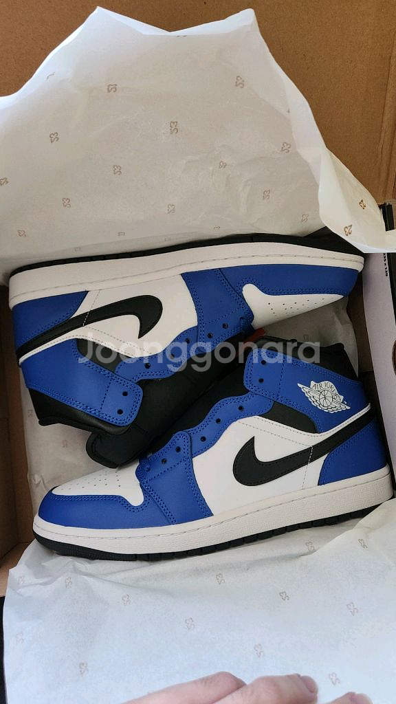 조던1 미드 블루 새상품 (280mm)--0