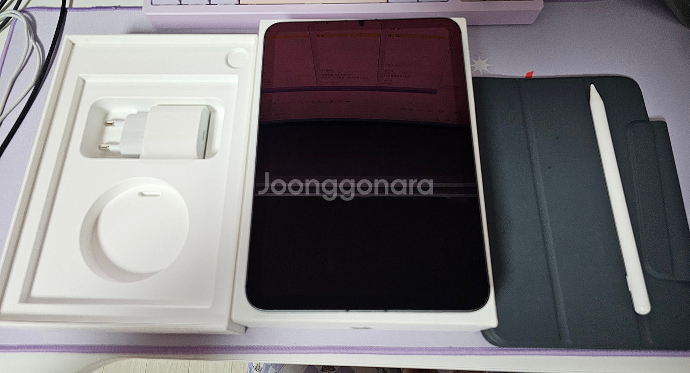 아이패드 미니 6세대 64g 셀룰러 스페이스 그레이 + 짭플펜슬, 폴리오 케이스--1