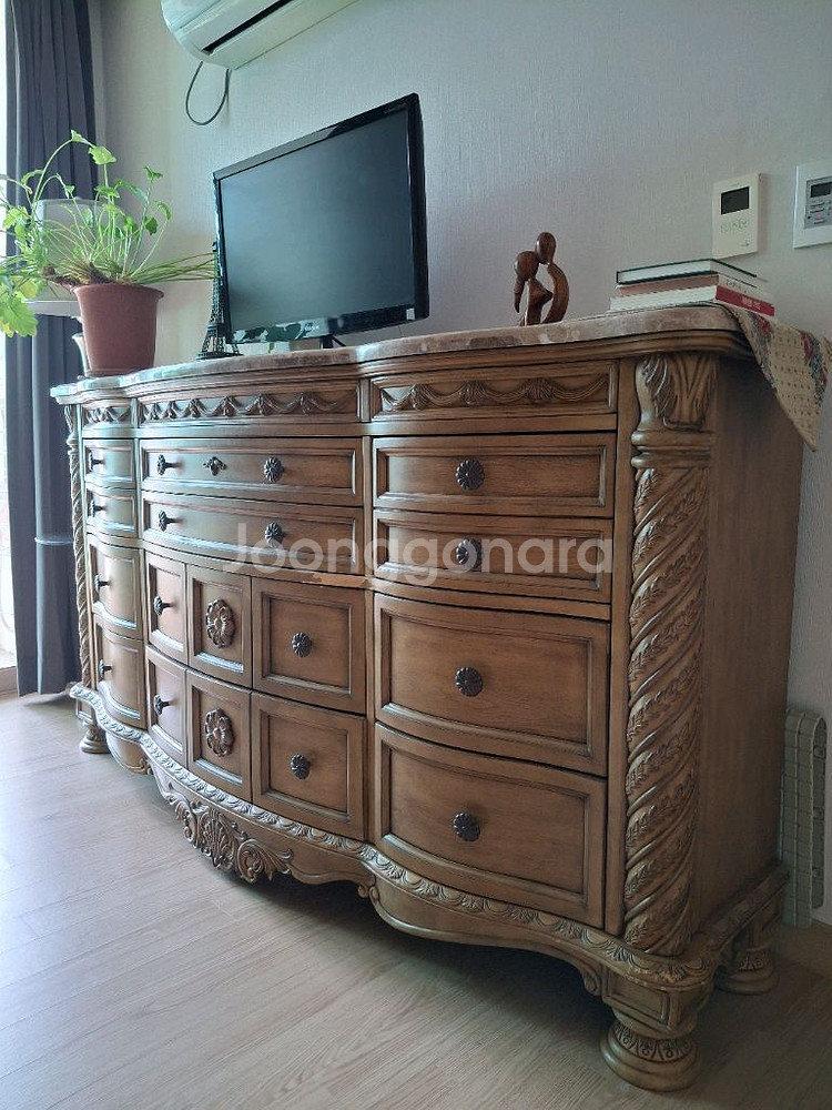 Ashley 클래식 화장대+협탁 세트 / 고급 빈티지 가구--4