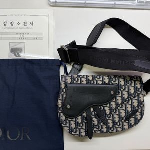 디올 오블리크 새들 파우치 크로스백