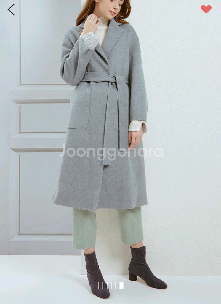 한섬 래트 LATT 캐시미어 핸드메이드 코트 55사이즈 쿨그레이--0