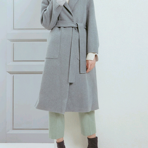 한섬 래트 LATT 캐시미어 핸드메이드 코트 55사이즈 쿨그레이