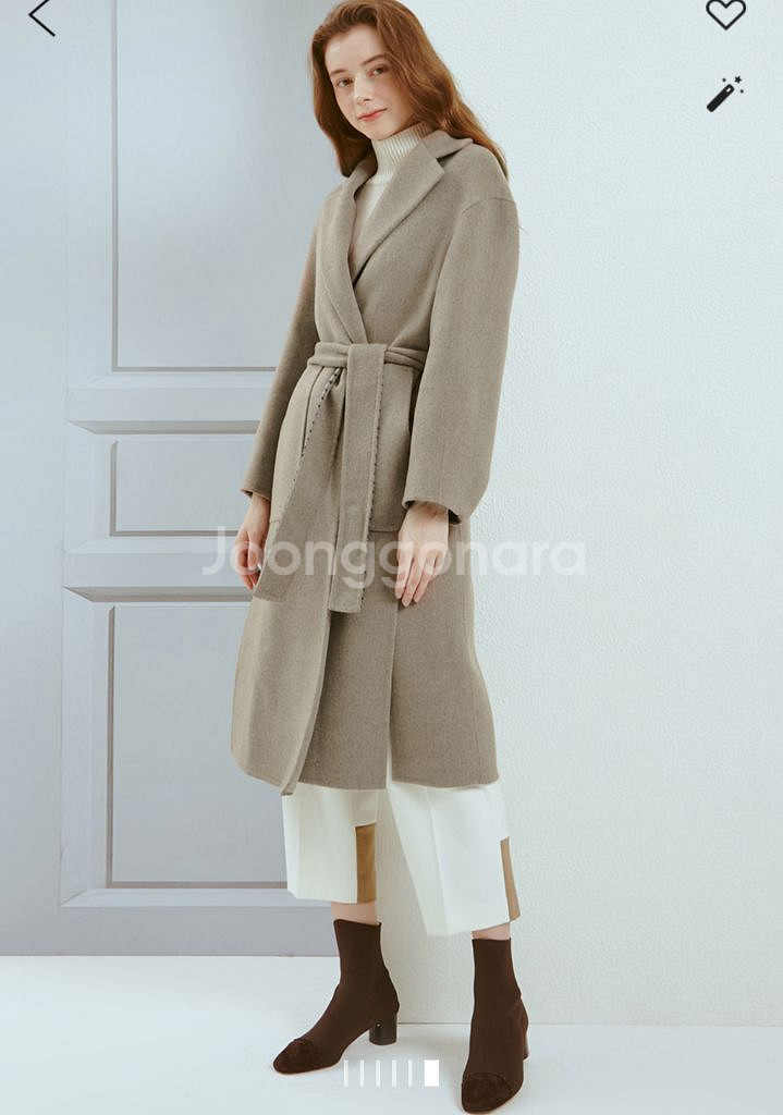 한섬 래트 LATT 캐시미어 핸드메이드 코트 55사이즈 쿨그레이--2