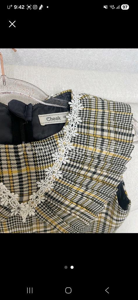 치크 유아옷110(+120)플리츠 원피스--1