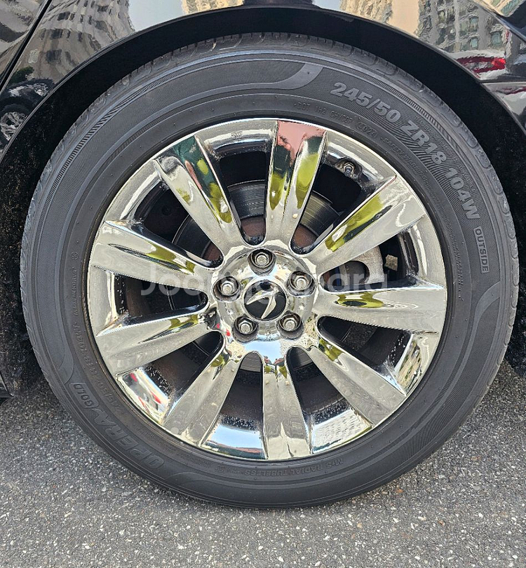 뉴에쿠스 vi/순정18인치/크롬휠, 타이어/중고 4개/개인/팝니다.--0