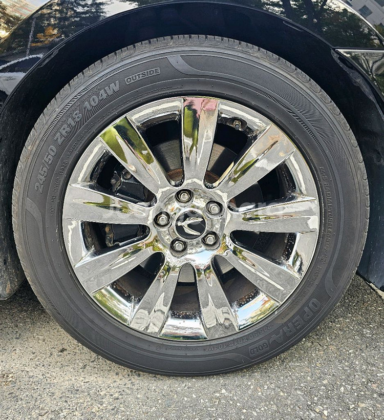 뉴에쿠스 vi/순정18인치/크롬휠, 타이어/중고 4개/개인/팝니다.--2