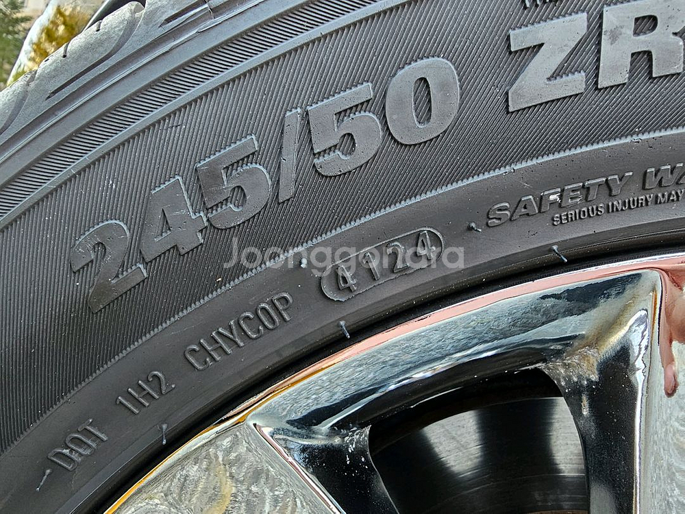 뉴에쿠스 vi/순정18인치/크롬휠, 타이어/중고 4개/개인/팝니다.--8