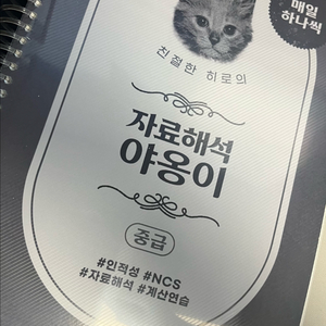 새책, 자료해석 야옹이 중급 교재, NCS 인적성