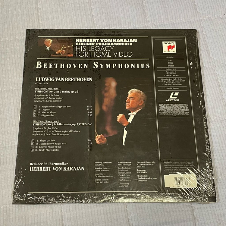 (미개봉) 베토벤 심포니 2,3번 레이저디스크--1