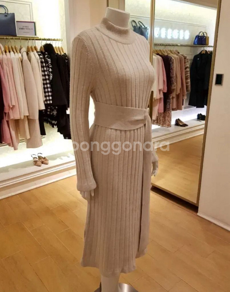 레니본 골지 롱니트원피스(F) 상태최상 드라이완료--0