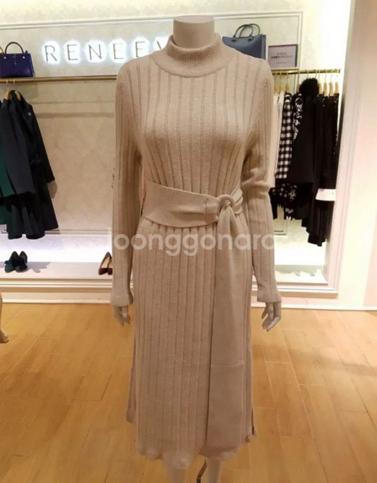레니본 골지 롱니트원피스(F) 상태최상 드라이완료--1